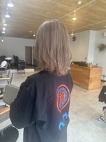 ナズ 函館昭和店(Na'z)&nbsp;伸ばしかけおすすめレイヤーボブ/函館/ミルクティー