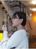 ボブ／レイヤー/透明感カラー/beautrium鎌倉小町　比嘉