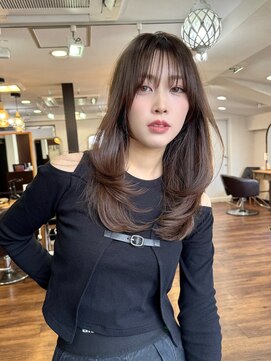 リコバイアフロート(riko by afloat) レイヤーカット/レイヤーロング/オリーブベージュ韓国吉祥寺