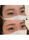 ナチュラル眉毛×ぱっちりまつげで垢抜け♪