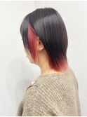 くびレイヤーグレーベージュニュアンスカラー白髪染め白髪ぼかし