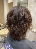 色っぽさ抜群メンズパーマ 茶髪
