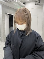 ミーム 原宿 表参道(meme)&nbsp;☆ハイトーンブリーチミルクティーカラーホワイトベージュカラー