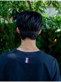 スーツ短髪ツーブロック束感モテる黒髪シークレットパーマ流行