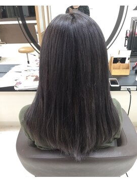 リアン(Lien) 外国人風バレイヤージュ×ダークグレー/色持ち抜群/赤味抹殺