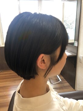 エメバイサワ(Aimer by sawa) 20代30代40代小顔ハンサムショートアッシュブルーブラック