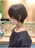 グランマッシュ/オリーブグレー/ショート/ヘイリーボブ/前髪