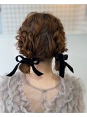 モコモコツイン×お団子アレンジ