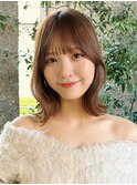 切りっぱなしボブナチュラルボブミディアム前髪縮毛矯正表参道