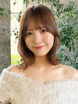 メゾンアクア 表参道(Maison ACQUA) 切りっぱなしボブナチュラルボブミディアム前髪縮毛矯正表参道