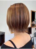 横須賀中央ハンサムショートボブ白髪ぼかしハイライト白髪染め