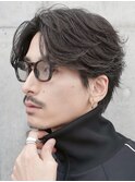 天神メンズパーマニュアンスパーマフェザーパーマセンターパート
