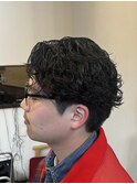 MENS HAIR/オールバックパーマ/ニュアンスパーマ/毛流れパーマ