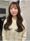 オリーブアッシュベージュグレージュ韓国ヘア酸性ストレート