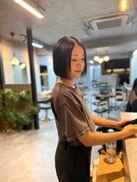ザ シーワークス ときわ台店(THE Cworks)&nbsp;ぷつっとボブ/大人ボブ/黒髪/ストレート