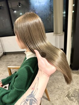 オルト(ORTO)の写真/髪質改善カラーとブリーチなしダブルカラーで触れたくなるような艶めく髪へ◎