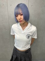 レオクマ 長野(REOKUMA)&nbsp;357. ブルーラベンダー/ミニボブ/前髪/韓国/ツヤ感