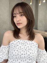 シー バイ ロンド 新宿(Sea by Lond)&nbsp;ワンホンレイヤ ー×ダークブルー[デジタルパーマ/ボブ/韓国]