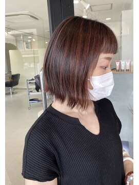 エンリッチヘア(enrich hair) ボブ　ハイライト　ピンク