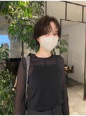 小顔/ネビージュ/ボブルフ/黒髪/ワンレン/銀座