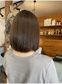 ボブ×質感ストレート