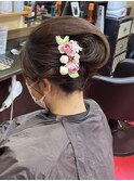 赤パンのヘアセット