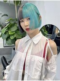 【RITZY】2section color × mini bob cut