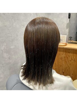 ザ シザーハンズ ナガノ(THE SCISSORS HANDS NAGANO) 切りっぱなしボブ/メディアム/ナチュラルブラウン20代30代40代◎