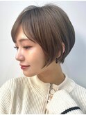 30代40代大人女性/前髪ありショートボブ/ショートヘア/髪質改善