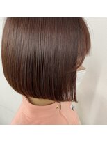 アオアクア バイ グルグル 小岩店(ao akua by GULGUL) まるっとボブ×レッドブラウン