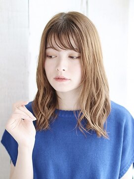 ナル 宇都宮(nalu) 透けバングのセミウエットミックスカール