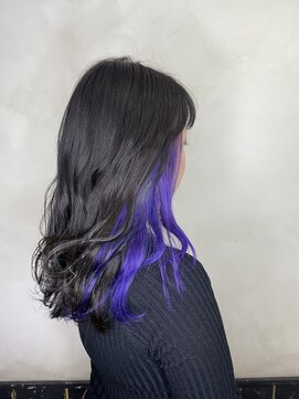 オーブ ヘアー アズール 吉祥寺店(AUBE HAIR azul) インナーカラー×パープル