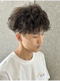 メンズショートマッシュツイストスパイラルパーマ波巻きパーマ