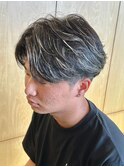 メンズセンターパートニュアンスフェザーパーマ群馬高崎眉毛