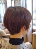 丸みショート ミセスショート オーガニック艶カラー