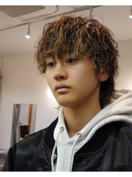 メンズバイココテラス 豊中(men's by cocoterace) マッシュウルフ/メンズハイライト/メンズパーマ