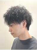 【平山明樹】お洒落メンズパーマ/縦落ちスパイラル