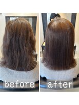 グロス(gloss)&nbsp;【箕面豊中池田】髪質改善縮毛矯正ビフォーアフター【箕面駅】
