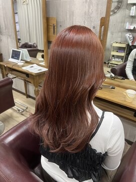 シェノン 近鉄奈良店(CHAINON) ブリーチなしカラーで叶える暖色カラー×レイヤーカット