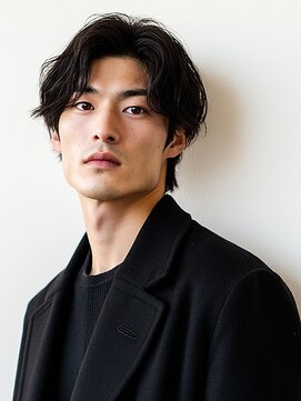 ステラ(STELLA) センターパート ナチュラルパーマ ウルフ 30代 40代
