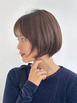 キャパサウス 春日 大野城店(CAPA south) マロンベージュ 髪質改善 ショートボブ 艶髪 顔周りカット