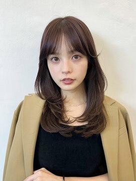 ガーデントウキョウ(GARDEN Tokyo) ミディアムレイヤー/小顔カット/ココアベージュ/前髪カット