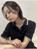 くびれボブ/切りっぱなしボブ/暗髪