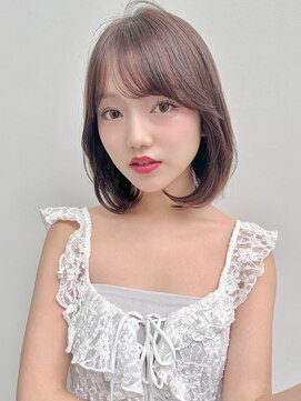 キリ 表参道(kyli) ダークアッシュ美髪小顔カット薄めバング似合わせカット艶感