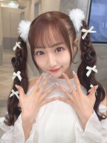 リルミー ミュエナ 大須 矢場町(Lilme myuena)&nbsp;着物ヘア/大人ガーリー/ダークアッシュ/似合わせカット/名古屋