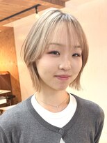 アールイー(Re:)&nbsp;韓国風ボブ　×   ブロンドベージュ