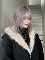 サイ(sai)&nbsp;xカット/ホワイトグレージュ/レイヤーカット/チェリーブラウン