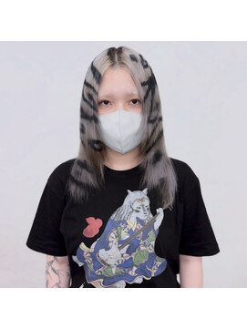 クク 渋谷(QUQU) シルバー コントラストデザイン ロングレイヤー