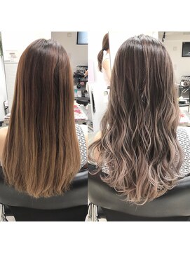 アディション 渋谷(ADITION) 【ADITION渋谷】バレイヤージュ外国人風グレージュカラー