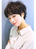 【morio池袋】2019年秋冬黒髪マッシュウルフショート
